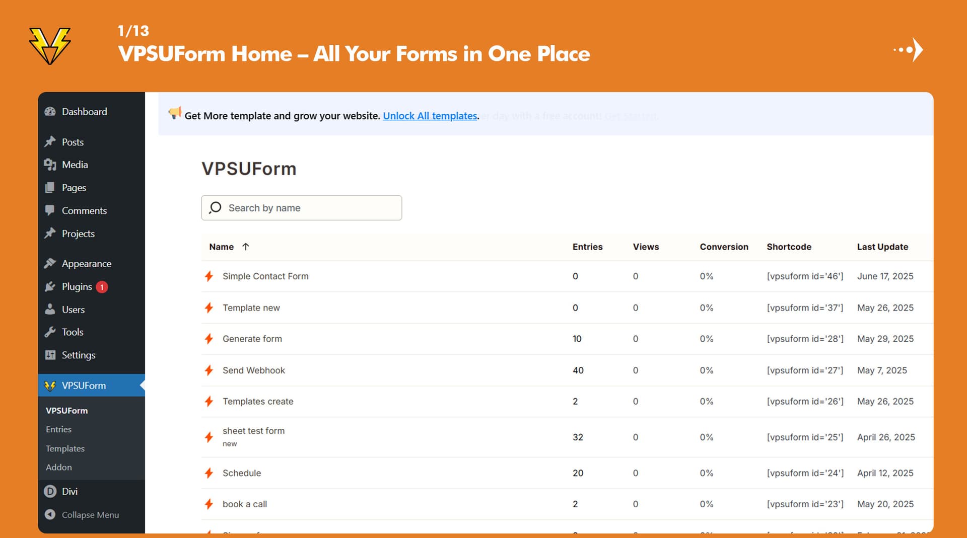 VPSUForm screenshot