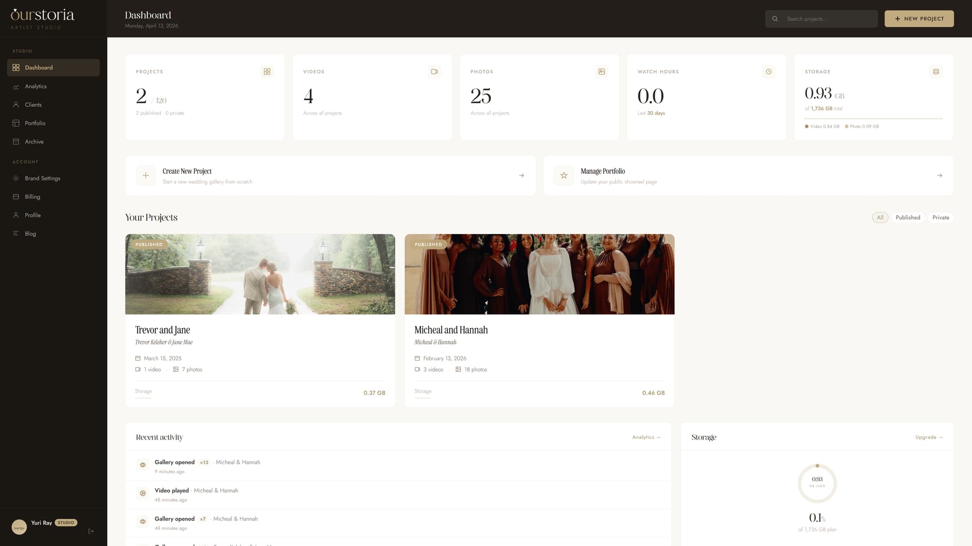 Ourstoria screenshot