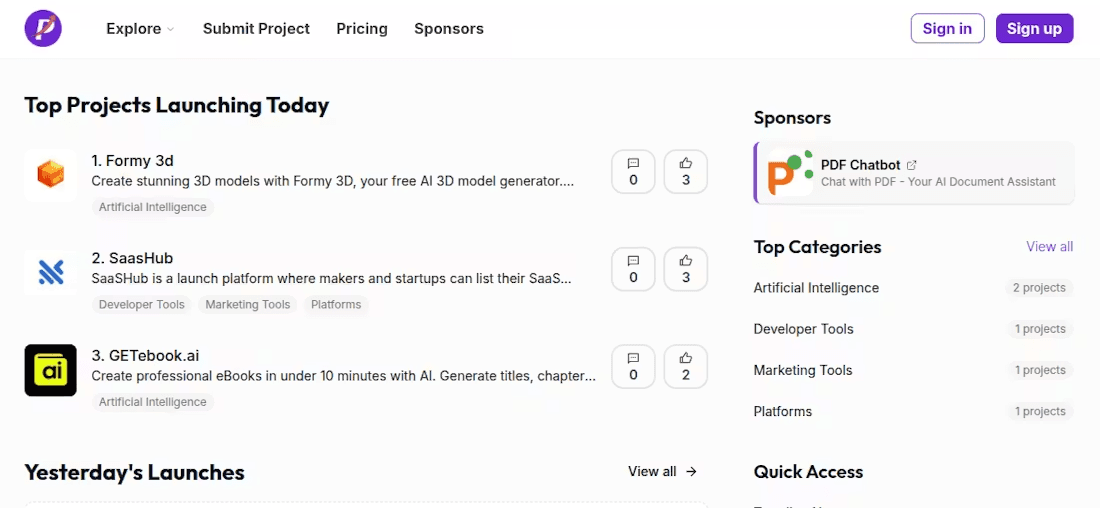 Product Launchify screenshot