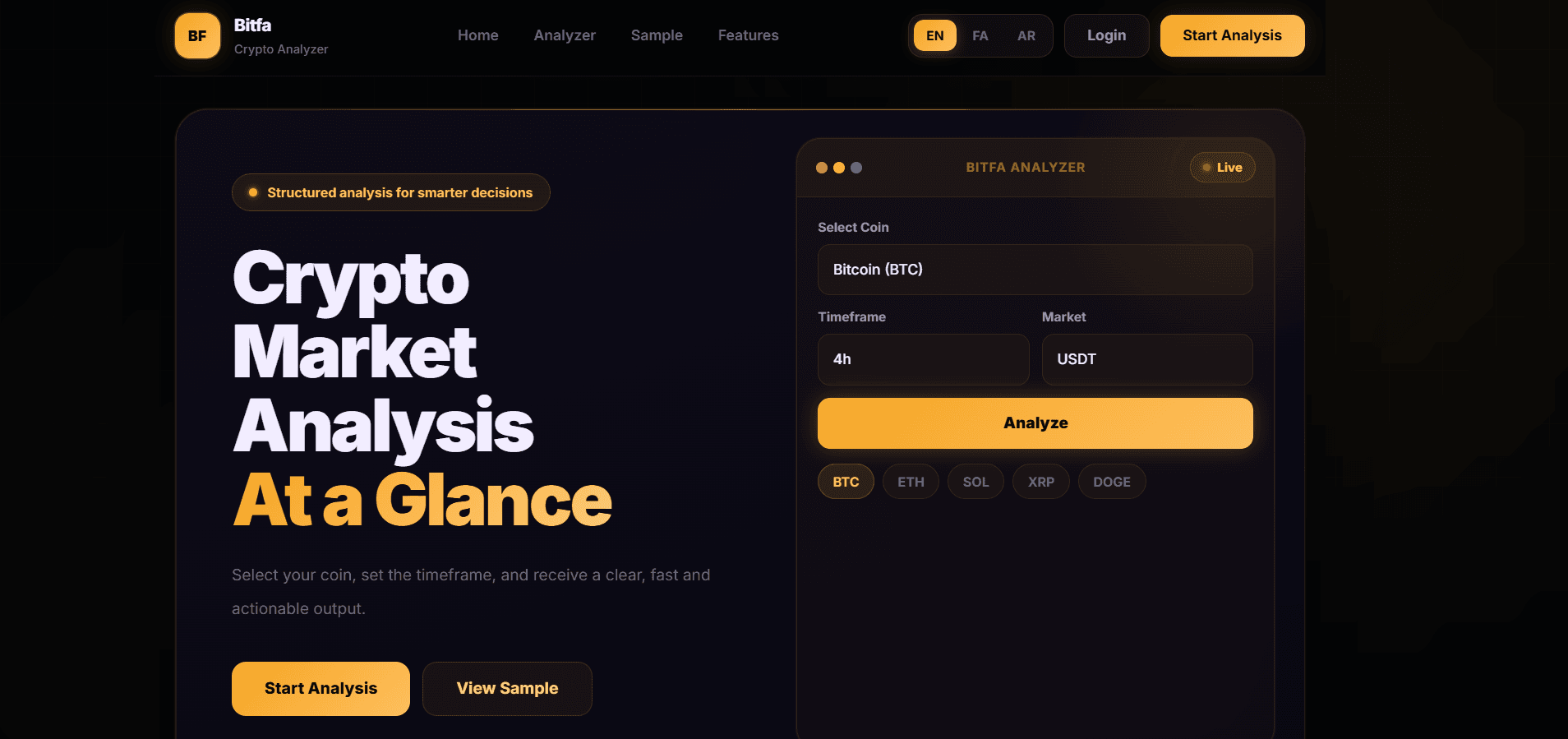 Bitfa Radar screenshot